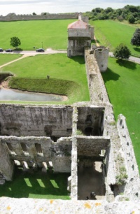 A view of the bailey from the keep