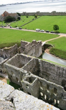 A view of the bailey from the keep