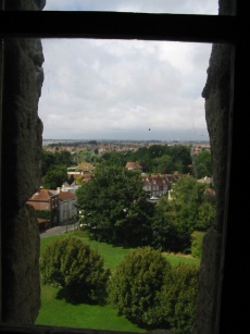 The view southwest from the keep