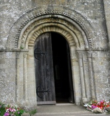 The west door of the priory church